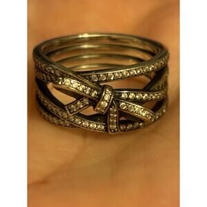 Pandora Bow Ring Sterling Silver 925 ALE Size 7.5 EU 56